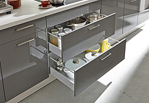 Sehen Sie hier Küchen-Beispiele unserer Unterschränke sowie Schubladenschränke - Q.UNT-028